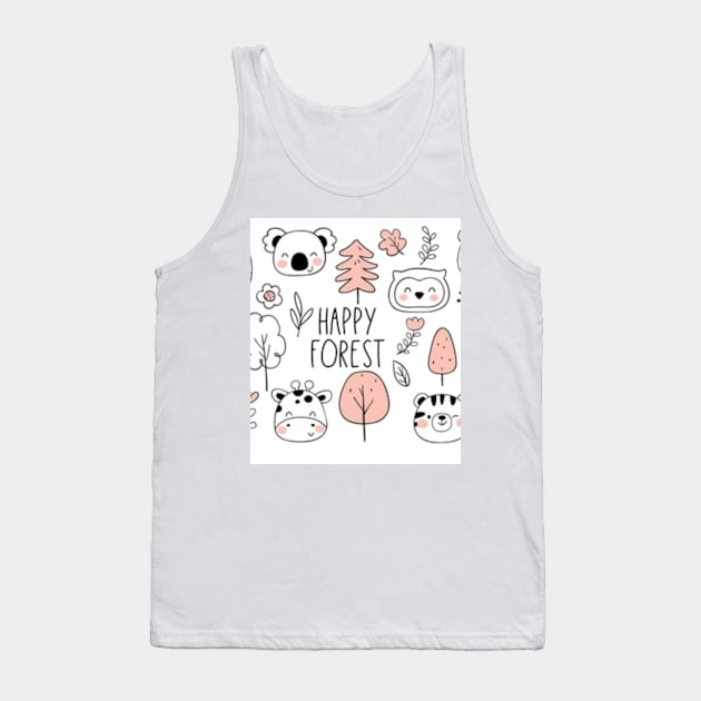 Cute animal design Tank Top by PeriwinkleGoods